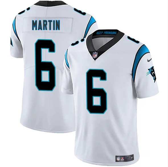 Men & Women & Youth Carolina Panthers #6 Sam Martin White 2025 Vapor Limited Stitched Jersey->carolina panthers->NFL Jersey